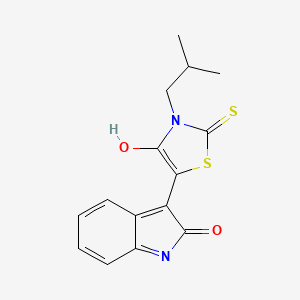 3-Isobutyl-5-(2-oxoindolin-3-ylidene)-2-thioxothiazolidin-4-one