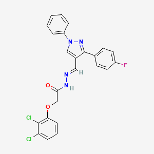 2-(2,3-dichlorophenoxy)-N'-{(E)-[3-(4-fluorophenyl)-1-phenyl-1H-pyrazol-4-yl]methylidene}acetohydrazide