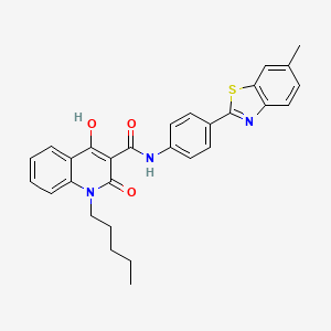 4-Hydroxy-N-[4-(6-methyl-1,3-benzothiazol-2-YL)phenyl]-2-oxo-1-pentyl-1,2-dihydro-3-quinolinecarboxamide