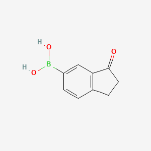 molecular formula C9H9BO3 B1508674 (3-氧代-2,3-二氢-1H-茚-5-基)硼酸 CAS No. 1135871-83-8