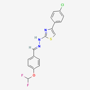 4-(4-chlorophenyl)-2-{(2E)-2-[4-(difluoromethoxy)benzylidene]hydrazinyl}-1,3-thiazole