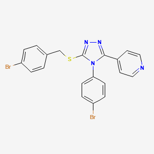 4-{5-[(4-bromobenzyl)sulfanyl]-4-(4-bromophenyl)-4H-1,2,4-triazol-3-yl}pyridine