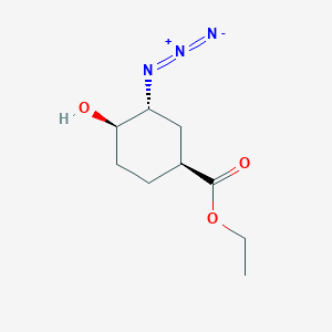 molecular formula C9H15N3O3 B1508678 ethyl (1S,3R,4R)-3-azido-4-hydroxycyclohexane-1-carboxylate CAS No. 365997-32-6