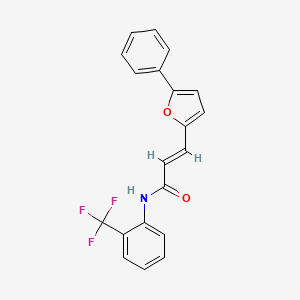 molecular formula C20H14F3NO2 B15086802 3-(5-Phenyl-2-furyl)-N-(2-(trifluoromethyl)phenyl)acrylamide 