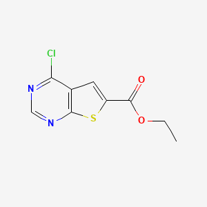 molecular formula C9H7ClN2O2S B1508681 Ethyl 4-chlorothieno[2,3-d]pyrimidine-6-carboxylate CAS No. 596794-91-1