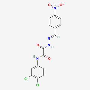 N-(3,4-Dichlorophenyl)-2-(2-(4-nitrobenzylidene)hydrazino)-2-oxoacetamide