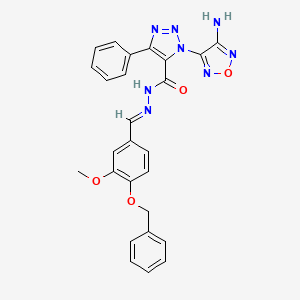 1-(4-Amino-1,2,5-oxadiazol-3-YL)-N'-{(E)-[4-(benzyloxy)-3-methoxyphenyl]methylidene}-4-phenyl-1H-1,2,3-triazole-5-carbohydrazide