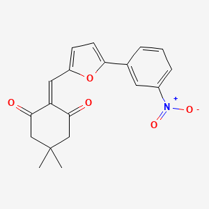 5,5-Dimethyl-2-((5-(3-nitrophenyl)furan-2-yl)methylene)cyclohexane-1,3-dione