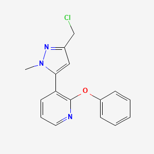 3-(3-(Chloromethyl)-1-methyl-1H-pyrazol-5-yl)-2-phenoxypyridine