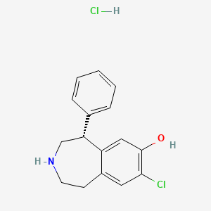 molecular formula C16H17Cl2NO B15086892 (5R)-8-chloro-5-phenyl-2,3,4,5-tetrahydro-1H-3-benzazepin-7-ol;hydrochloride 