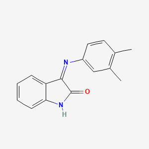 molecular formula C16H14N2O B15086900 3-(3,4-Dimethyl-phenylimino)-1,3-dihydro-indol-2-one CAS No. 208122-51-4