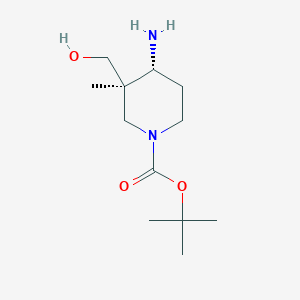 (+/-)-N-t-BOC-(4R)-Amino-(3R)-(hydroxymethyl)-3-methylpiperidine