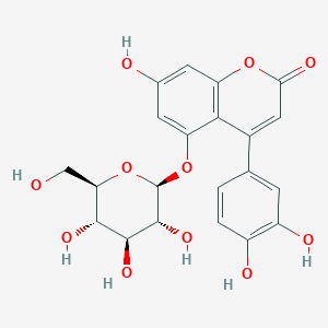 molecular formula C21H20O11 B15086919 4-(3,4-Dihydroxyphenyl)-5-(beta-D-glucopyranosyloxy)-7-hydroxy-2H-1-benzopyran-2-one 