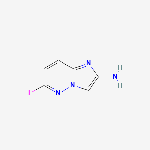 molecular formula C6H5IN4 B1508693 6-Iodoimidazo[1,2-B]pyridazin-2-amine CAS No. 1005785-71-6