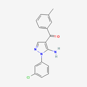 (5-Amino-1-(3-chlorophenyl)-1H-pyrazol-4-YL)(M-tolyl)methanone