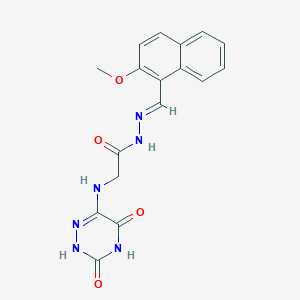 2-[(3,5-Dioxo-2,3,4,5-tetrahydro-1,2,4-triazin-6-YL)amino]-N'-[(E)-(2-methoxy-1-naphthyl)methylidene]acetohydrazide