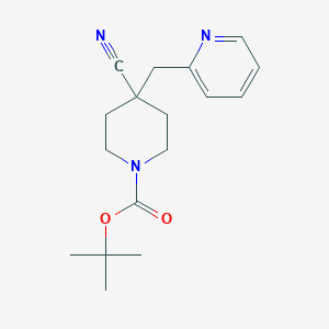 molecular formula C17H23N3O2 B1508699 1-Boc-4-cyano-4-(2-pyridinylmethyl)-piperidine 