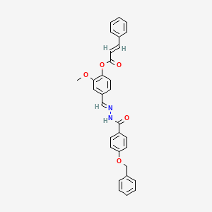 molecular formula C31H26N2O5 B15087001 4-(2-(4-(Benzyloxy)benzoyl)carbohydrazonoyl)-2-methoxyphenyl 3-phenylacrylate CAS No. 477730-07-7