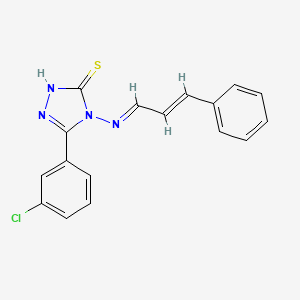 5-(3-Chlorophenyl)-4-((3-phenyl-2-propenylidene)amino)-4H-1,2,4-triazole-3-thiol