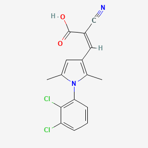 (2Z)-2-cyano-3-[1-(2,3-dichlorophenyl)-2,5-dimethyl-1H-pyrrol-3-yl]acrylic acid