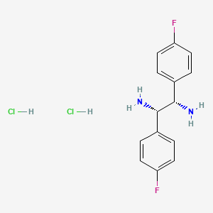 molecular formula C14H16Cl2F2N2 B1508703 (1S, 2S)-1,2-Bis(4-fluorophenyl)ethylenediamine dihydrochloride CAS No. 1052707-11-5