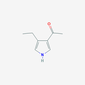 molecular formula C8H11NO B15087036 1-(4-ethyl-1H-pyrrol-3-yl)ethanone 