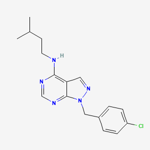 molecular formula C17H20ClN5 B15087058 1-(4-chlorobenzyl)-N-isopentyl-1H-pyrazolo[3,4-d]pyrimidin-4-amine 