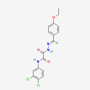 molecular formula C17H15Cl2N3O3 B15087063 N-(3,4-Dichlorophenyl)-2-(2-(4-ethoxybenzylidene)hydrazino)-2-oxoacetamide CAS No. 357267-20-0