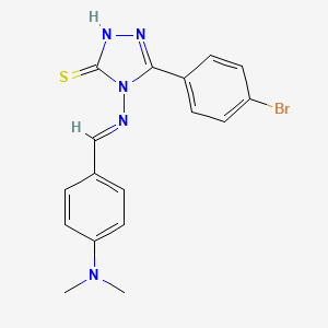 5-(4-bromophenyl)-4-({(E)-[4-(dimethylamino)phenyl]methylidene}amino)-4H-1,2,4-triazole-3-thiol