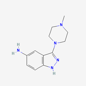 molecular formula C12H17N5 B1508710 3-(4-Methylpiperazin-1-yl)-1H-indazol-5-amine CAS No. 1027258-20-3