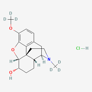 (4R,4aR,7S,7aR,12bS)-9-(trideuteriomethoxy)-3-(trideuteriomethyl)-2,4,4a,5,6,7,7a,13-octahydro-1H-4,12-methanobenzofuro[3,2-e]isoquinolin-7-ol;hydrochloride