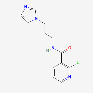 molecular formula C12H13ClN4O B15087117 2-chloro-N-[3-(1H-imidazol-1-yl)propyl]pyridine-3-carboxamide 