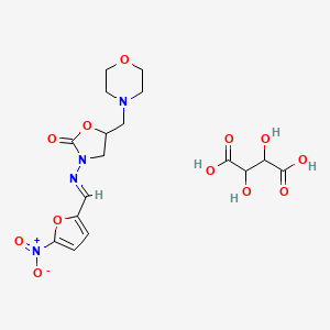 molecular formula C17H22N4O12 B15087146 Furaltadone (+)-tartrate salt 