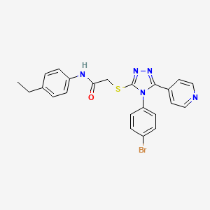 molecular formula C23H20BrN5OS B15087167 2-{[4-(4-bromophenyl)-5-(pyridin-4-yl)-4H-1,2,4-triazol-3-yl]sulfanyl}-N-(4-ethylphenyl)acetamide CAS No. 477330-06-6