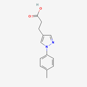 molecular formula C13H14N2O2 B15087206 3-(1-p-Tolyl-1H-pyrazol-4-yl)propanoic acid 