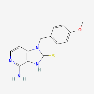 molecular formula C14H14N4OS B1508724 4-Amino-1-(4-methoxybenzyl)-1H-imidazo[4,5-c]pyridine-2(3H)-thione CAS No. 1012059-50-5