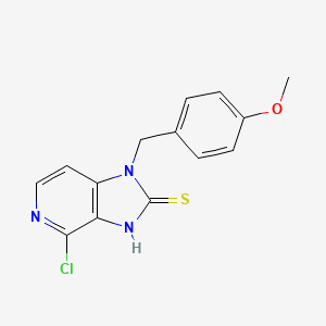 molecular formula C14H12ClN3OS B1508725 4-Chloro-1-(4-methoxybenzyl)-1H-imidazo[4,5-c]pyridine-2(3H)-thione CAS No. 1012059-49-2