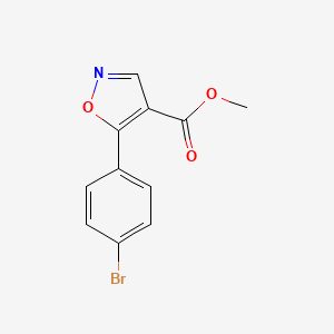 molecular formula C11H8BrNO3 B15087260 Methyl 5-(4-bromophenyl)isoxazole-4-carboxylate 