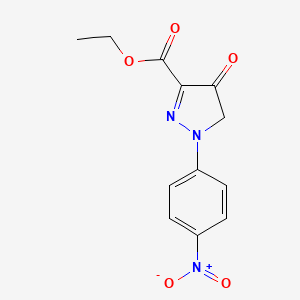 Ethyl 1-(4-nitrophenyl)-4-oxo-5H-pyrazole-3-carboxylate