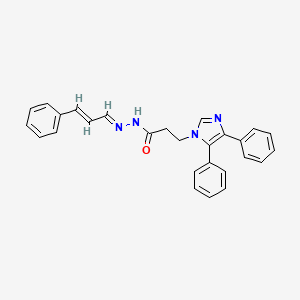 molecular formula C27H24N4O B15087326 3-(4,5-diphenyl-1H-imidazol-1-yl)-N'-[(E,2E)-3-phenyl-2-propenylidene]propanohydrazide 