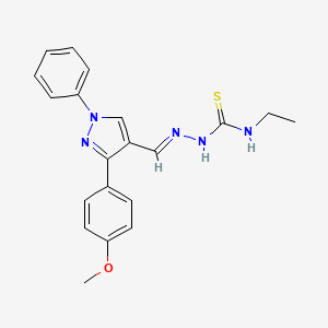 N-Ethyl-2-((3-(4-methoxyphenyl)-1-phenyl-1H-pyrazol-4-yl)methylene)hydrazinecarbothioamide