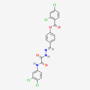 4-((2-(2-((3,4-Dichlorophenyl)amino)-2-oxoacetyl)hydrazono)methyl)phenyl 2,4-dichlorobenzoate