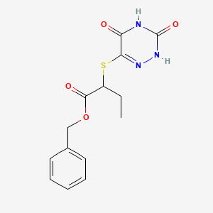 Benzyl 2-((3,5-dioxo-2,3,4,5-tetrahydro-1,2,4-triazin-6-yl)thio)butanoate