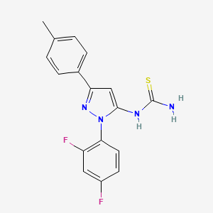 1-(1-(2,4-Difluorophenyl)-3-p-tolyl-1H-pyrazol-5-yl)thiourea