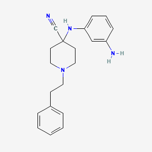 4-(3-Aminoanilino)-1-(2-phenylethyl)-4-piperidinecarbonitrile