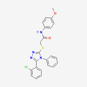 2-{[5-(2-chlorophenyl)-4-phenyl-4H-1,2,4-triazol-3-yl]sulfanyl}-N-(4-methoxyphenyl)acetamide