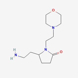 molecular formula C12H23N3O2 B15087488 5-(2-Amino-ethyl)-1-(2-morpholin-4-YL-ethyl)-pyrrolidin-2-one 