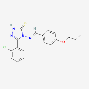 5-(2-Chlorophenyl)-4-((4-propoxybenzylidene)amino)-4H-1,2,4-triazole-3-thiol