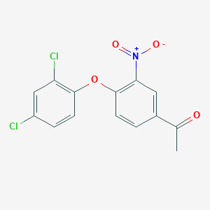 molecular formula C14H9Cl2NO4 B15087518 1-(4-(2,4-Dichlorophenoxy)-3-nitrophenyl)ethanone 