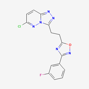 6-Chloro-3-{2-[3-(3-fluorophenyl)-1,2,4-oxadiazol-5-yl]ethyl}[1,2,4]triazolo[4,3-b]pyridazine